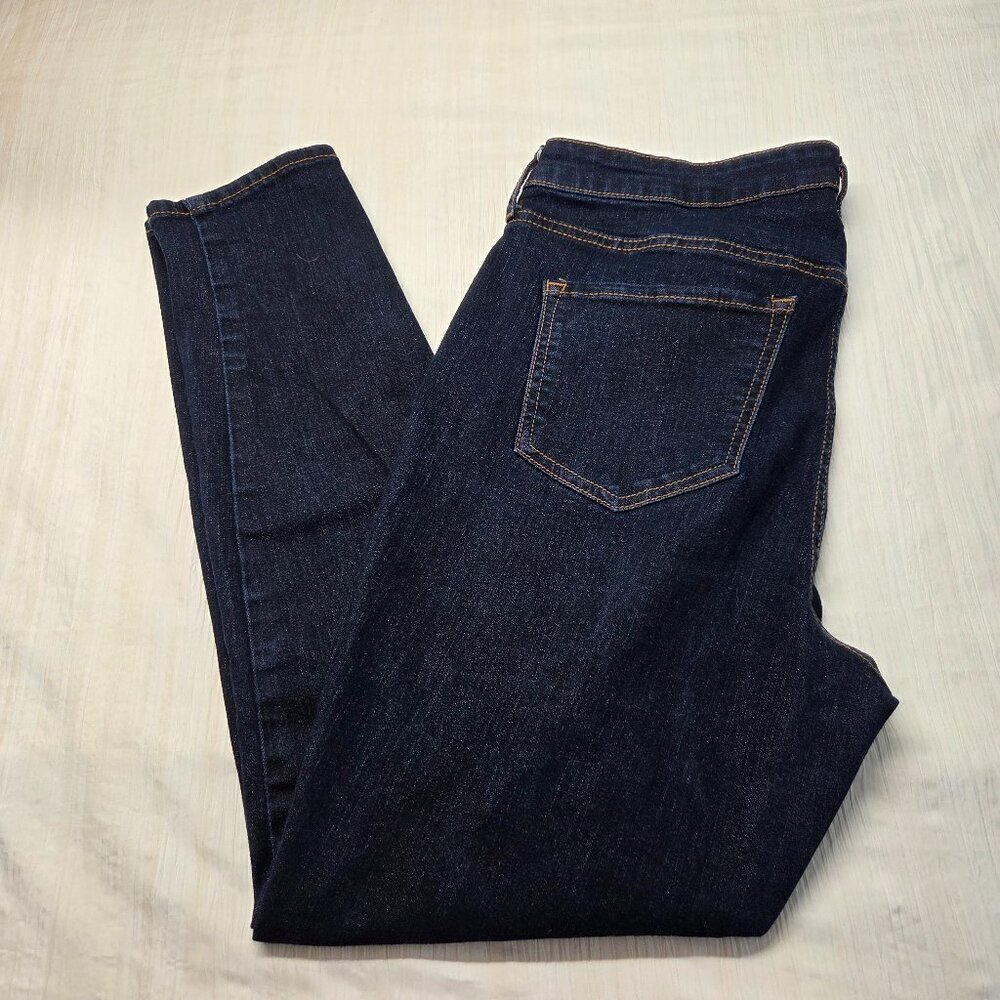 Old Navy 14R Rock Star High Rise Dark Wash Denim Blue Skinny Jeans